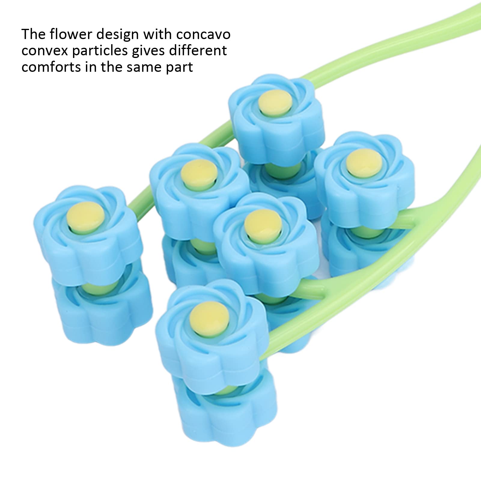 Gesichtswalze, Blütenmassage Roller Gesichtsmassage Roller Gesichtsmassagebaste Doppelklammern Massagegeroller für Gesicht, Gesichtswalze, Bildhauerei und Halsheben (BLUE)