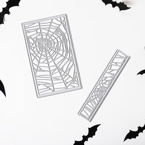 Miniatura 10 de Troqueles de murciélagos fantasmas de Halloween para hacer tarjetas, juegos de troqueles de corte de cementerio de Halloween, plantillas de cuervo