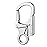 Ahiller Carabiner Clip, Double Anti-Misopening Locking Design, 3 Zinc Alloy Heavy Keychain for Outdoor Camping Hiking, Key Ring Clip (Silver-1P)