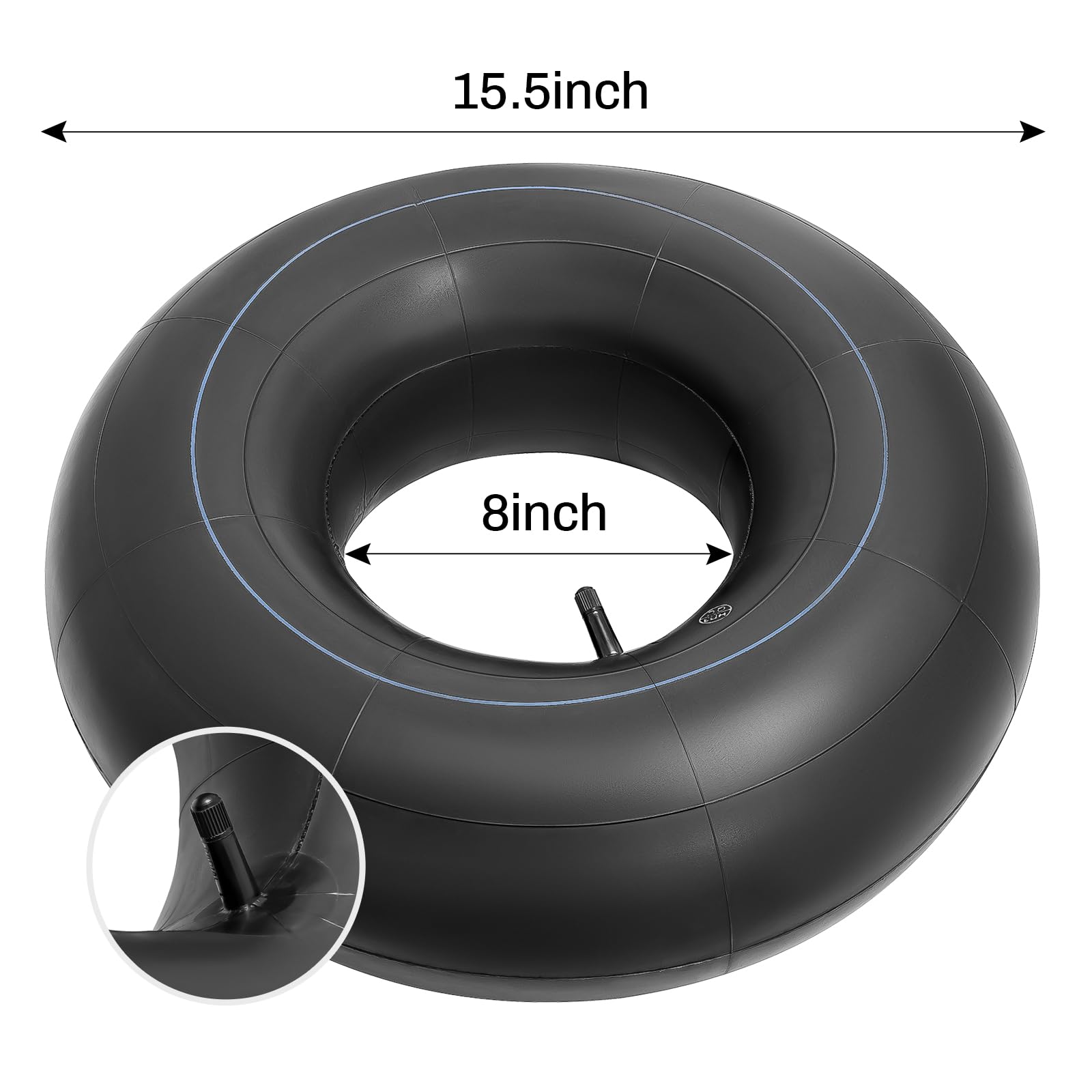 Camera d'aria resistente, 20 x 8,00-8, 20 x 8-8, 20 x 10,00-8, 20 x 10-8 18 x 6,50-8, 18 x 7,50-8, 18 x 8,50-8, 18 x 9,50-8, tubo pneumatico universale con stelo TR13 dritto per valvola
