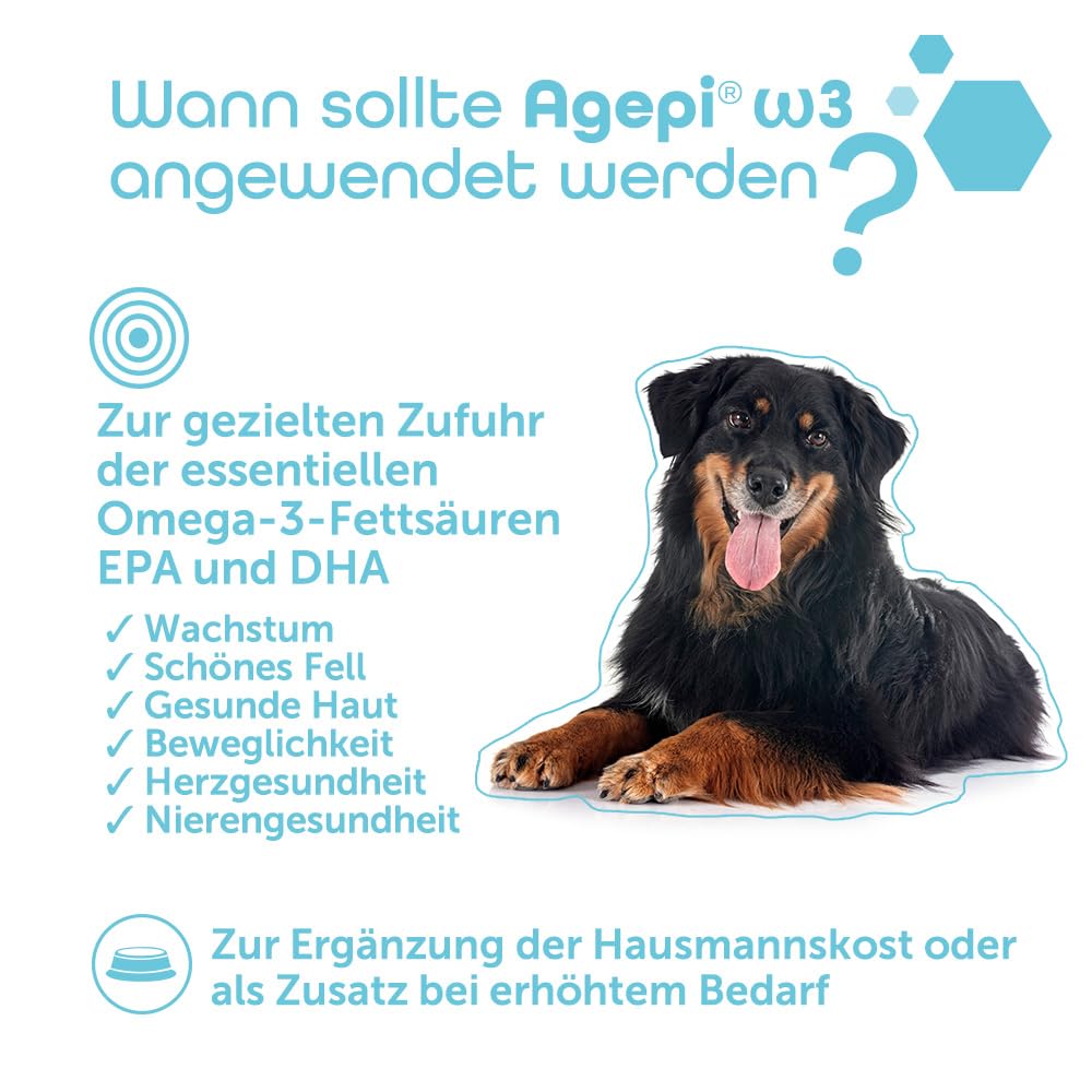 MP Labo Agepi® Omega 3 für Hunde und Katzen - Reich an Essenziellen Fettsäuren (180 Kapseln)