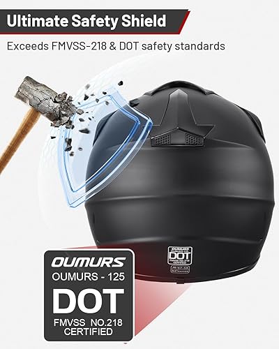 Miniatura 4 de DOT - Casco de motocross para niños, ATV con guantes y gafas para niños y niñas de 5 a 14 años, casco de cuatro ruedas para niños, motocross, BMX,