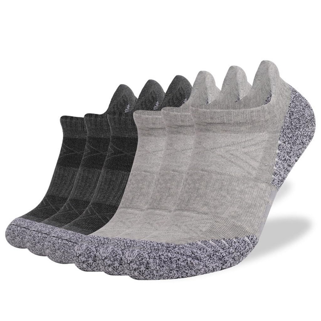Chaussettes de course respirantes et de sol grises pour le sport