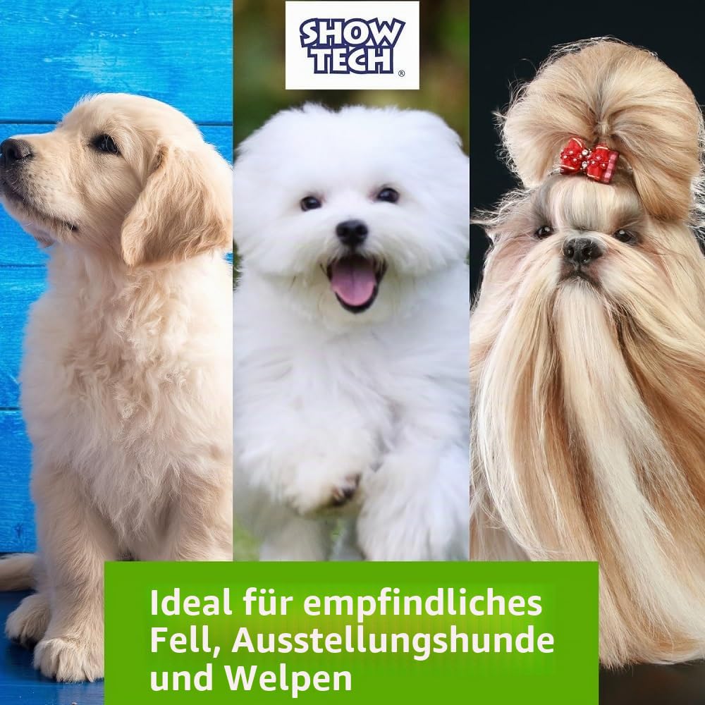 Show Tech Tuff On Tangles Slicker Lange Stiftbürste - Professionelles Werkzeug für die Fellpflege | Geeignet für langhaarige Haustiere | Ergonomisches Design | Verbessert die Gesundheit & das Aussehen