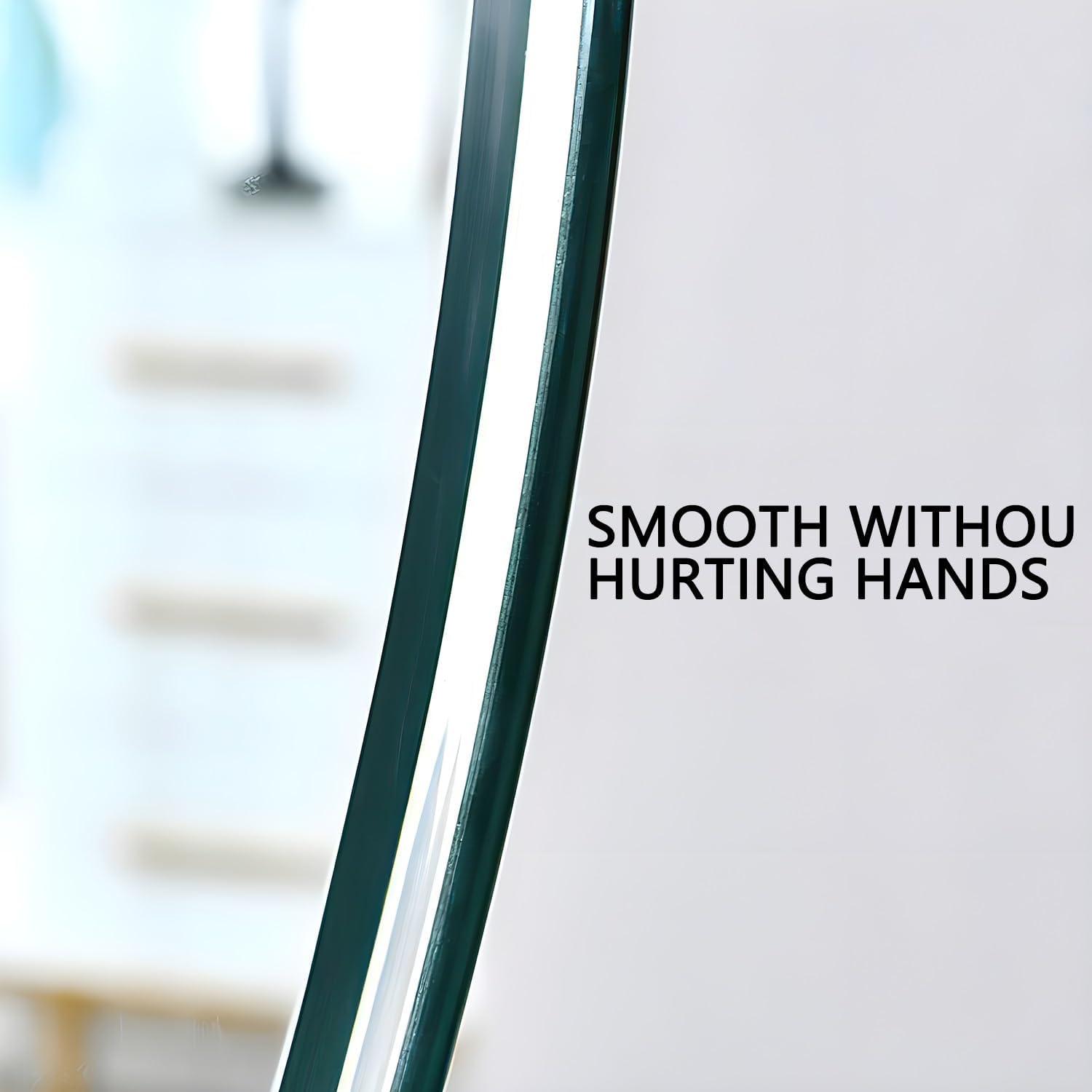 Round Transparent Tempered Glass Table Top, Rounded Safety Edges, Replacement Glass Tables Top for Dining Table, Dining Room, Patio, Coffee, Side Table(42cm)