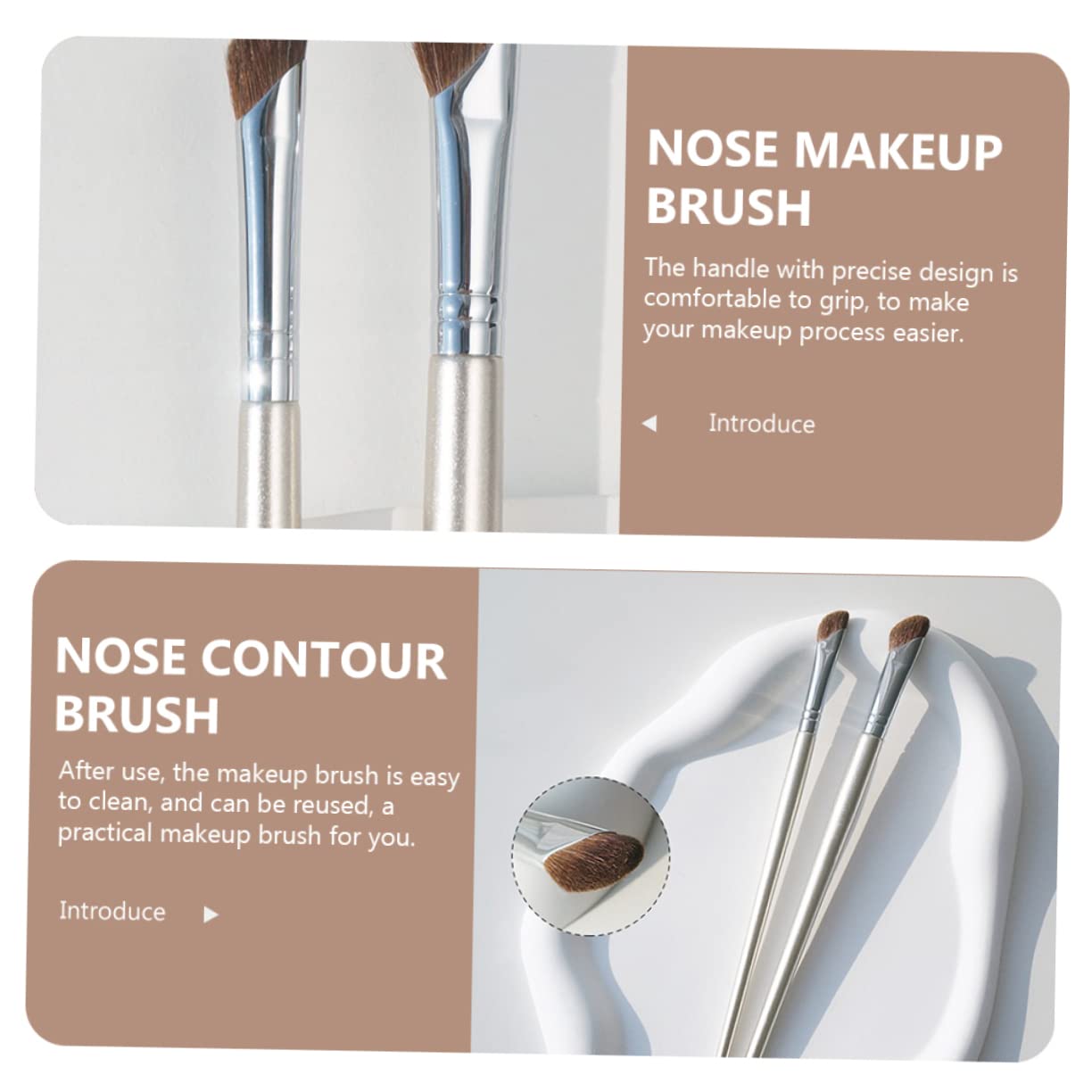 FRCOLOR 20pezzi Angolati Per Contouring Del Naso e Ombretto Per Confortevole Per Highlighter