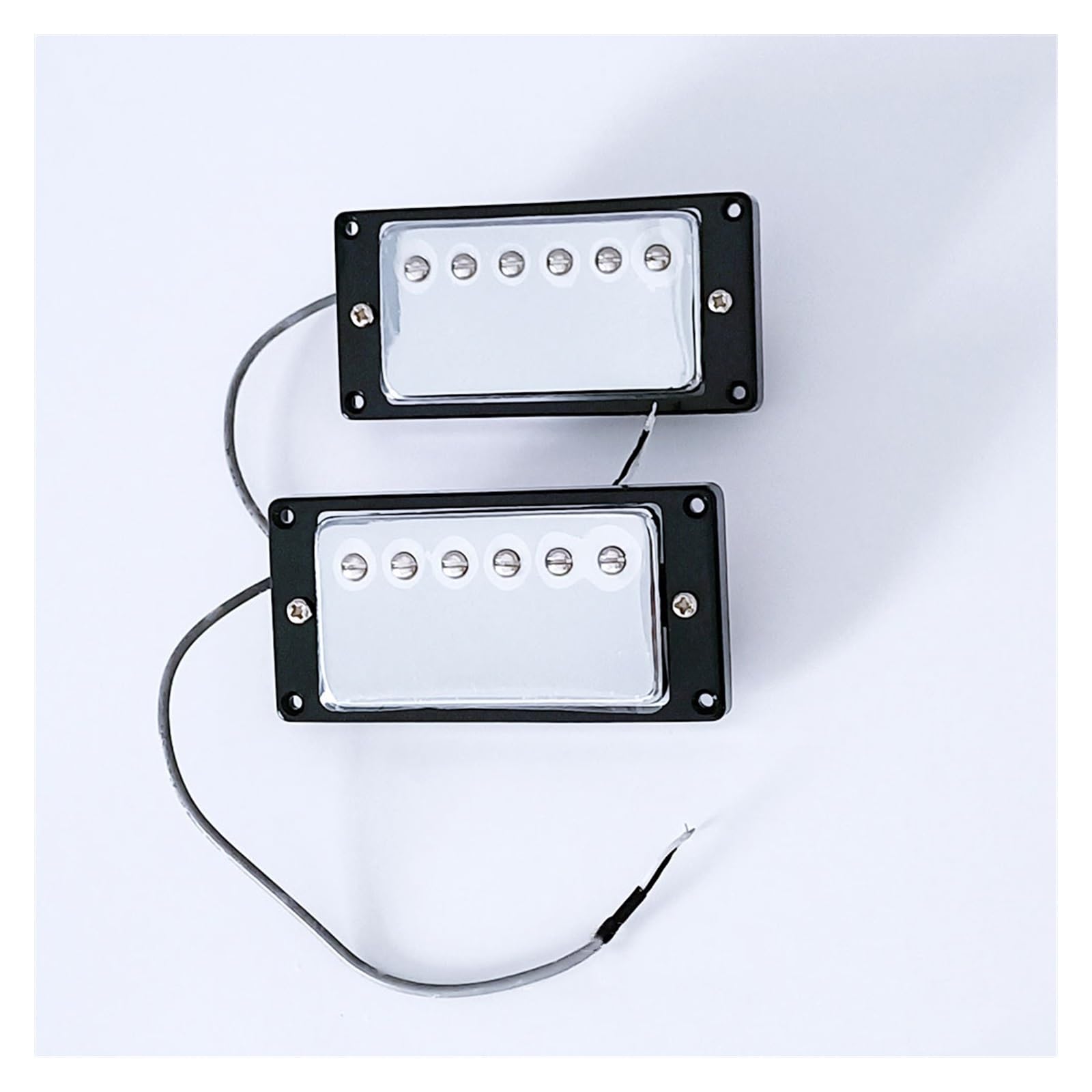 gitary elektrycznej Części Odbiór Gitara Elektryczna Do Przetwornika LP Humbucker 6 Kolumn Magnetycznych (Color : Silver 50/52 set)