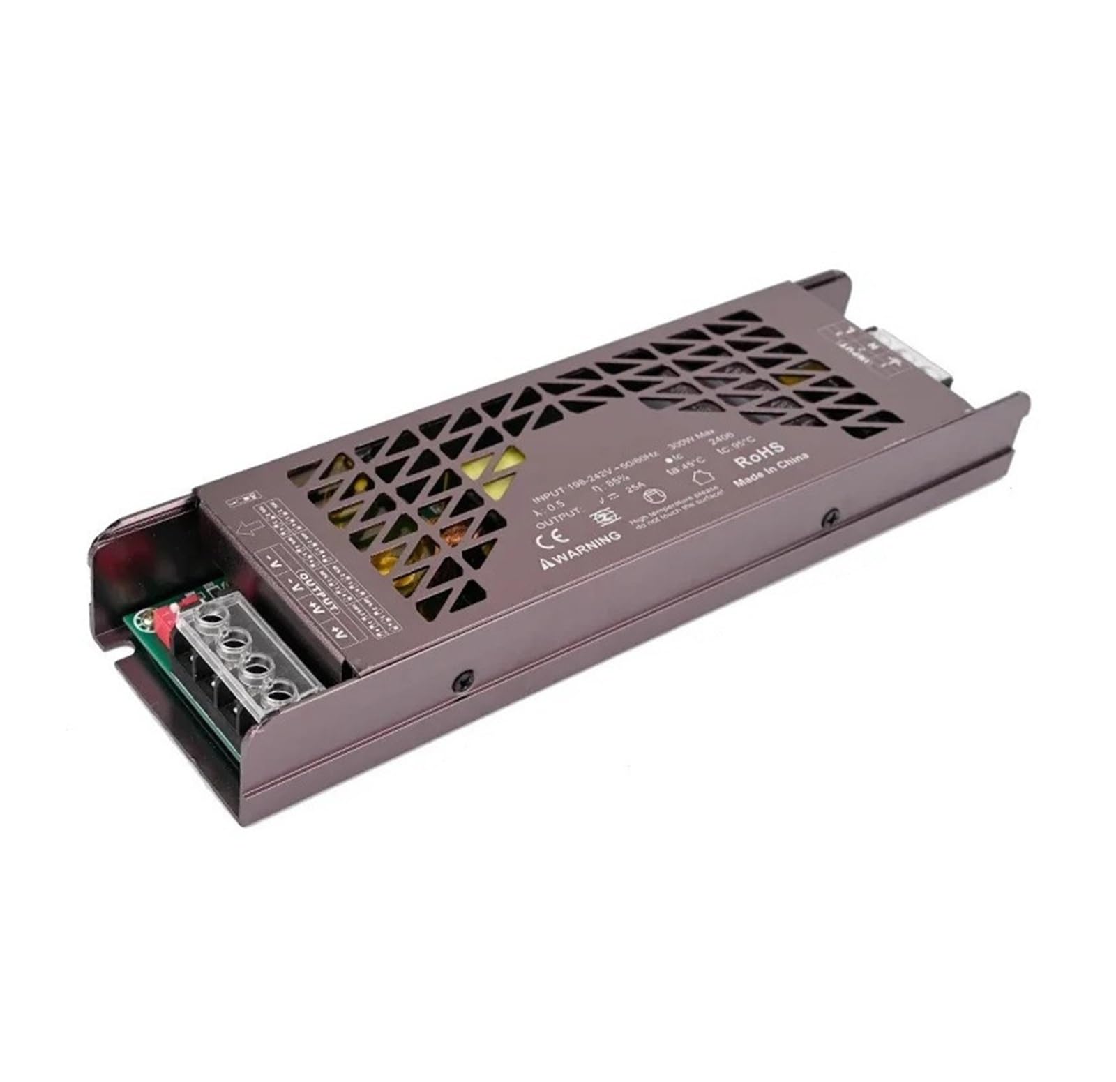 PWANUIGTE Adjustable LED Lighting Transformer Ultra-Thin Power Supply 60W 100W 150W 200W 300W 400W DC12V 24V(300W,24V)