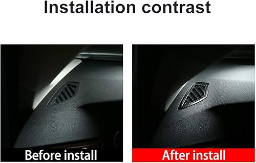 Miniatura 2 de YIWANG consola central de fibra de carbono estilo consola de salpicadero lateral de aire acondicionado salida de ventilación marco 2 piezas para BMW