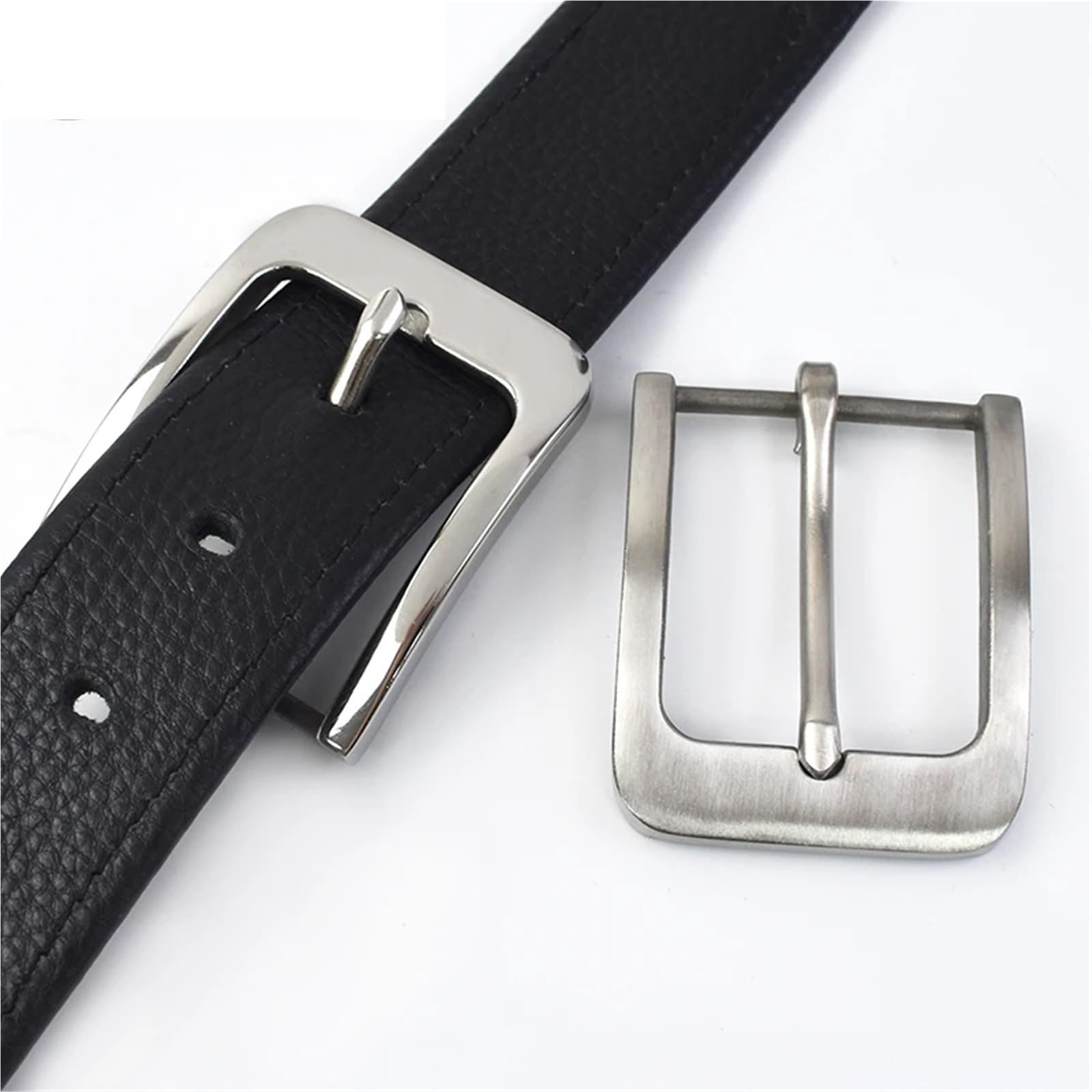 15 pezzi 40 mm fibbia for cintura in acciaio inossidabile massiccio fibbie in metallo spazzolato for uomo chiusura a spillo testa accessori fai da te artigianato Per Cinghie