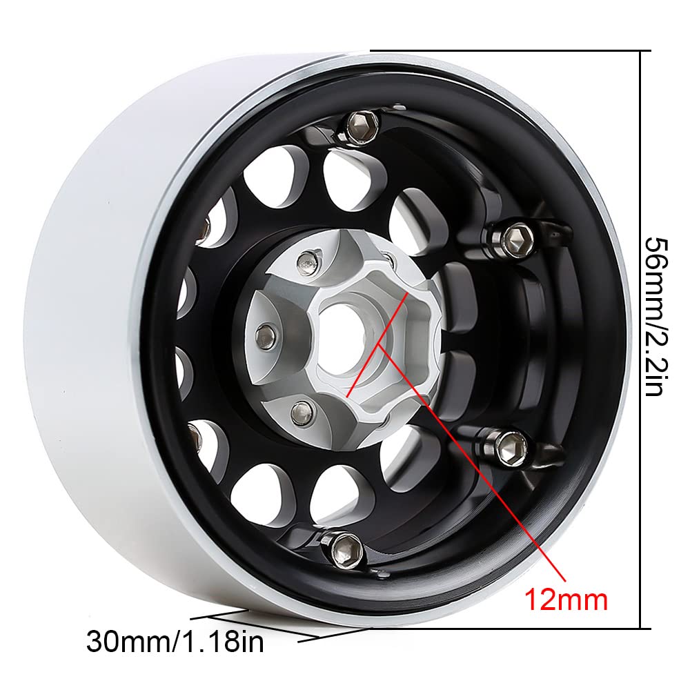 INJORA Crawler velgen 1.9 inch wiel Beadlock wiel voor 1