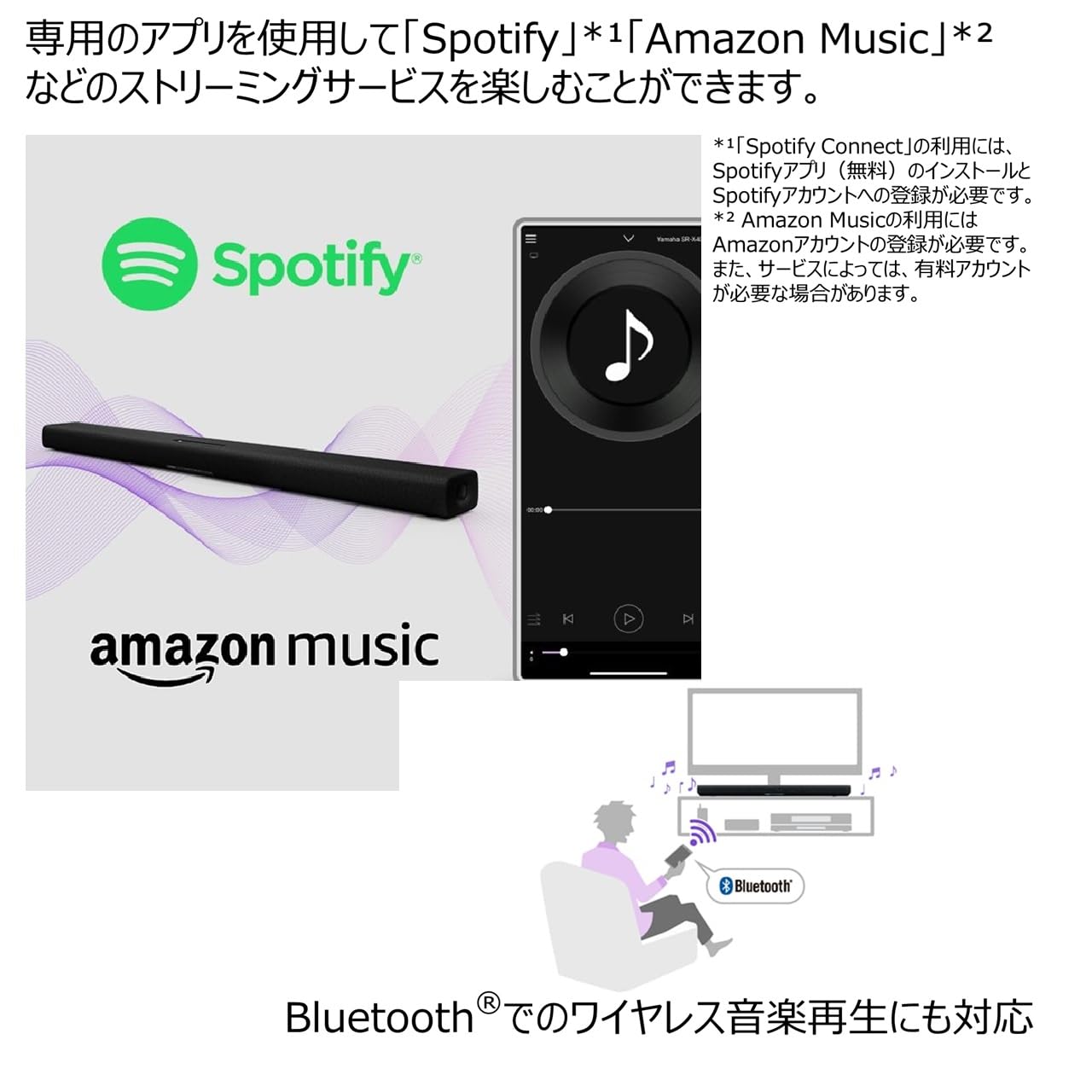 Amazon.co.jp: ヤマハ(YAMAHA) サウンドバー SR-X40A 立体音響Dolby