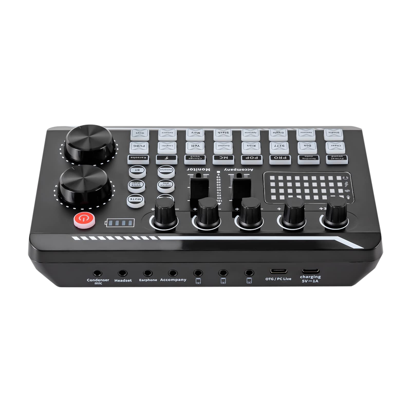 Set para Podcast Interfaz de Audio con Mezclador de DJ Micrófono para Streaming Micrófono de Condensador Cardioide USB