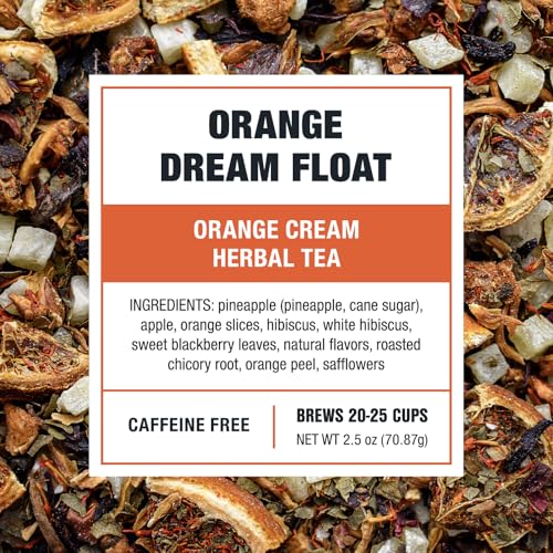 Image of Tiesta Tea - Orange Dream Float Tea, Loose Leaf, Orange Cream Herbal Tea, Premium Caffeine-Free Tea Blend, Make Hot or Iced & Up to 25 Cups, 2.5 oz Resealable Pouch