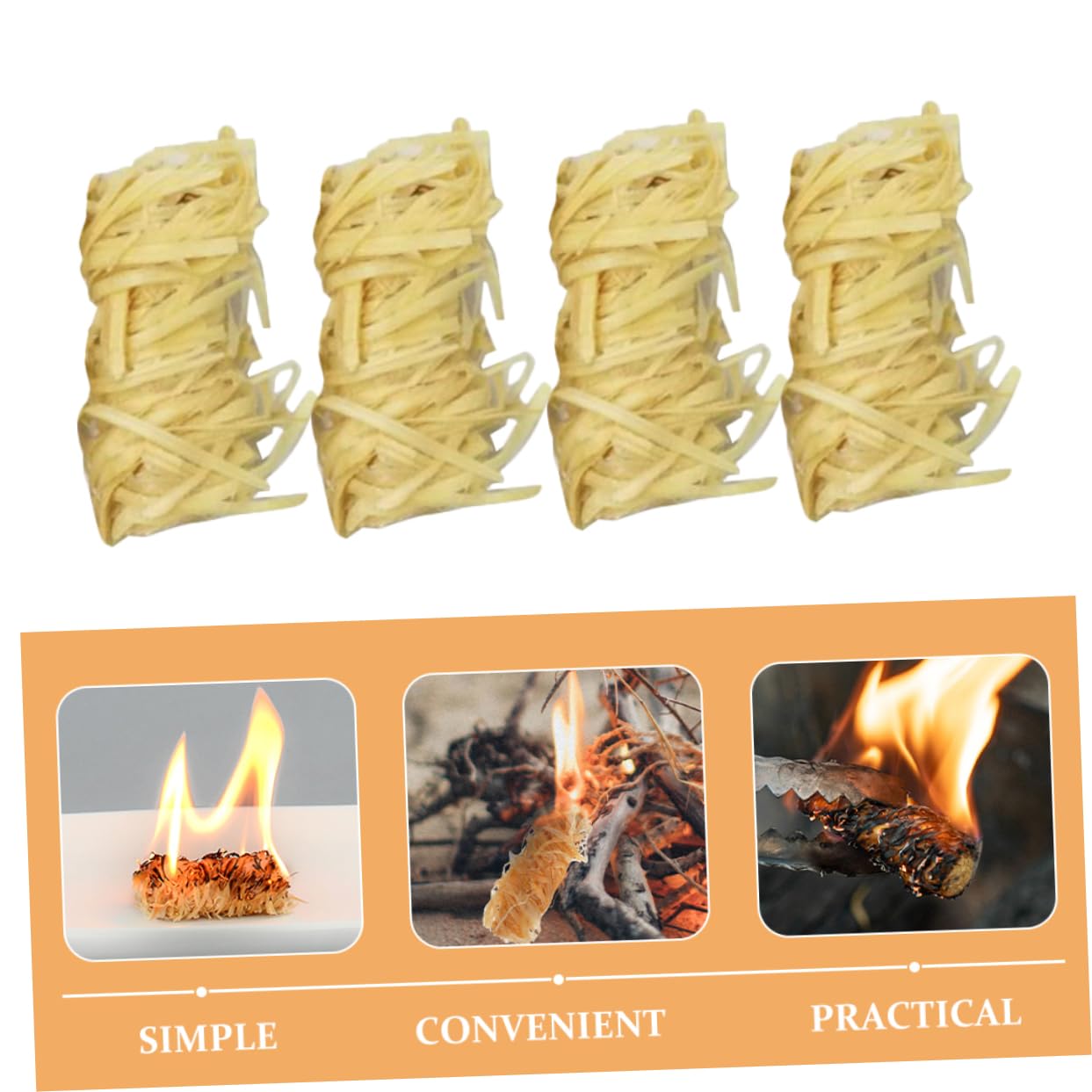 Toddmomy 150piezas De Madera Natural para Barbacoas Fogatas y Camping Encendido y Ecológico