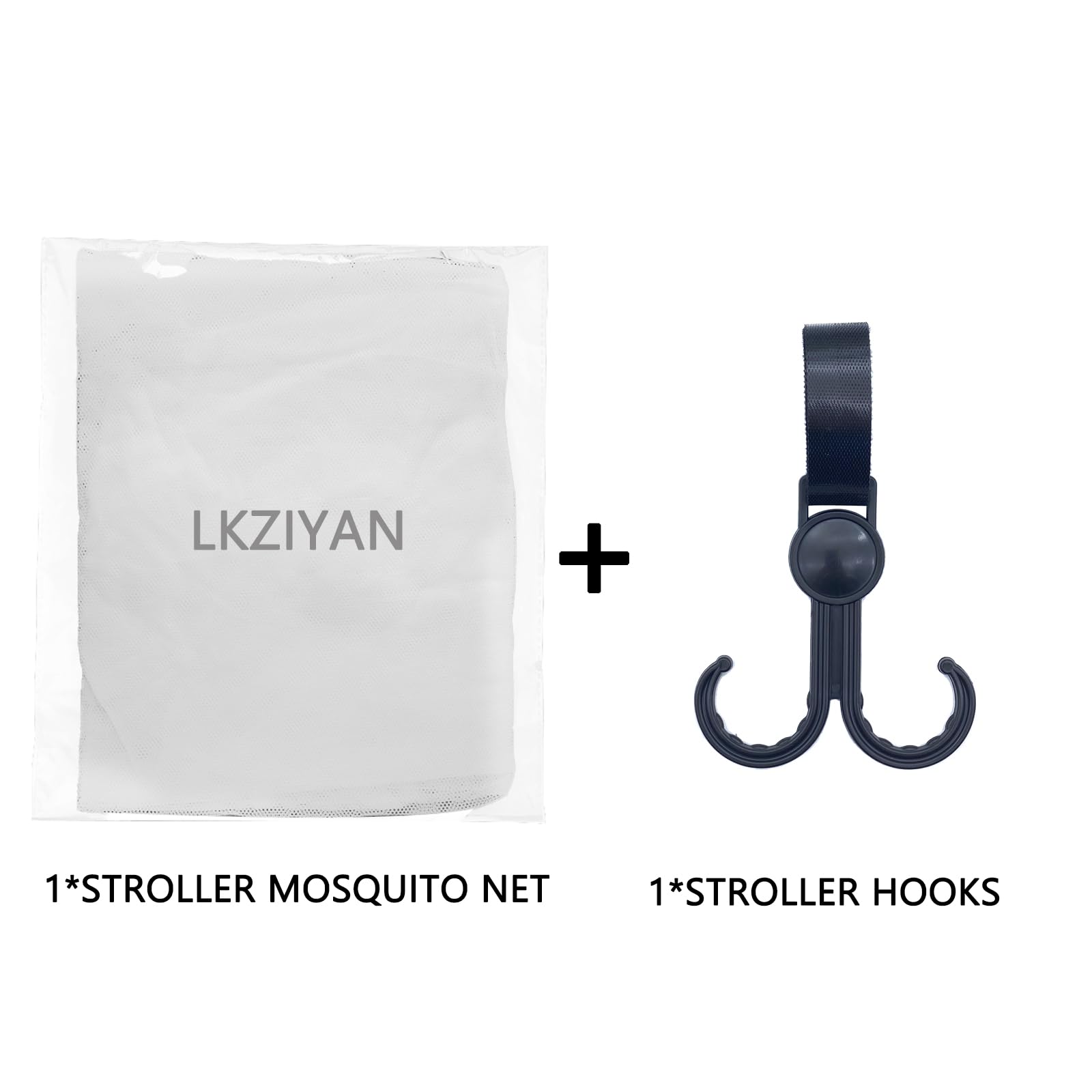 Mosquito Net for Baby Strollers & Carriers, Universal Insect Bug Netting Cover for Twin/Tandem Strollers, Cradles, Car Seats - Breathable, Adjustable, Weather Protection - Includes Stroller Hooks