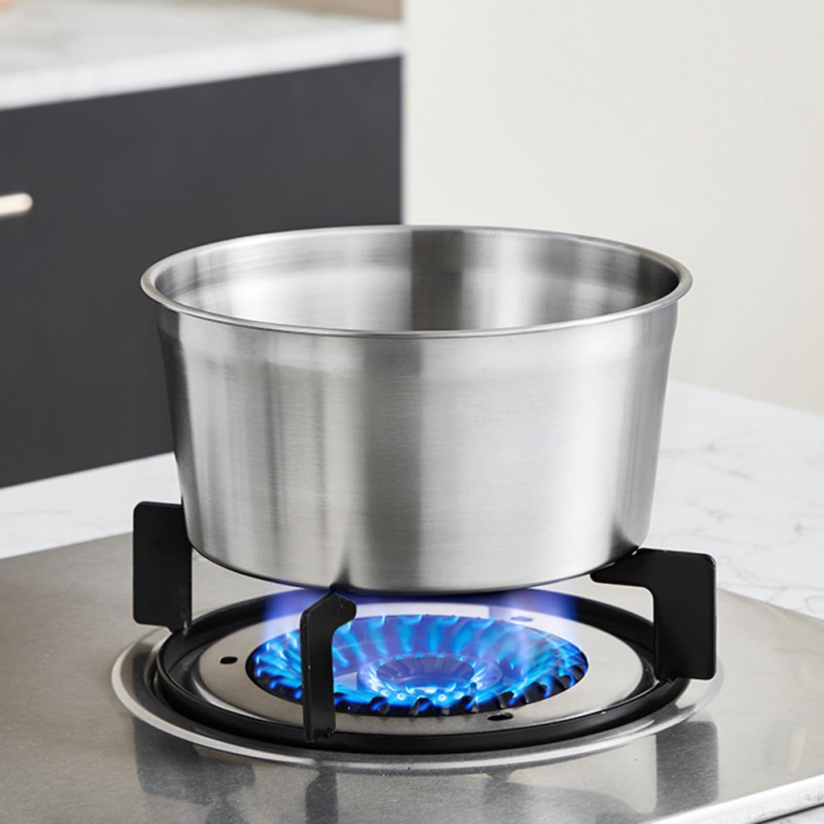 jojofuny Recipientes de Acero Inoxidable con Tapa, 3 Piezas 600-2200 Ml | Plata, 304 Acero y Pp, para Café y Té Floral, Fácil de Limpiar, sin Rebabas, Uso Prolongado