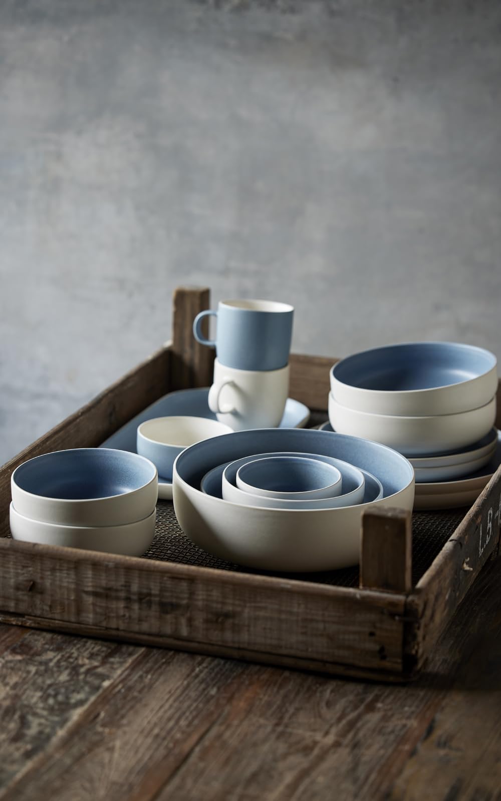 Studio Round North Salata Kasesi Dia 25 cm Mat Beyaz/Mat River