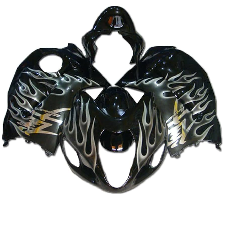 Amazon.com: Fairing Black Silver Flames Fit for Suzuki 1997
