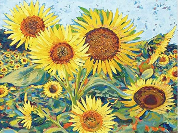 5D Pintura Diamante Bricolaje Completo Taladro Arte_girasol Diamond Painting_Pintura Diamantes Kits Estampados De Punto De Cruz Diamantes de Imitación Decoración de Pared(30x40cm)