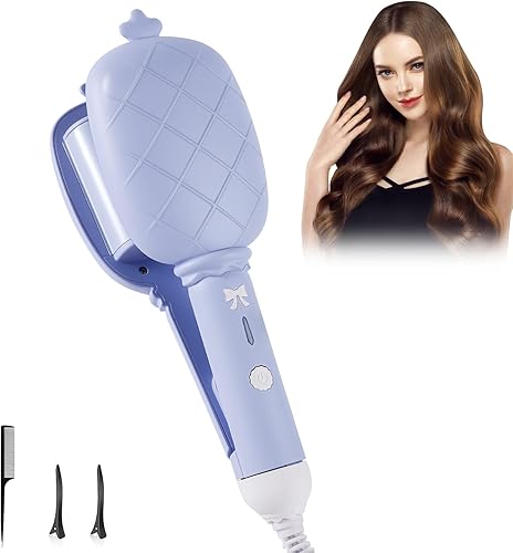 Rizador de pelo pequeño, rizador de 1.260 in, temperatura ajustable, se calienta rápidamente, mini ondas, rizadores de pelo para mujeres, color