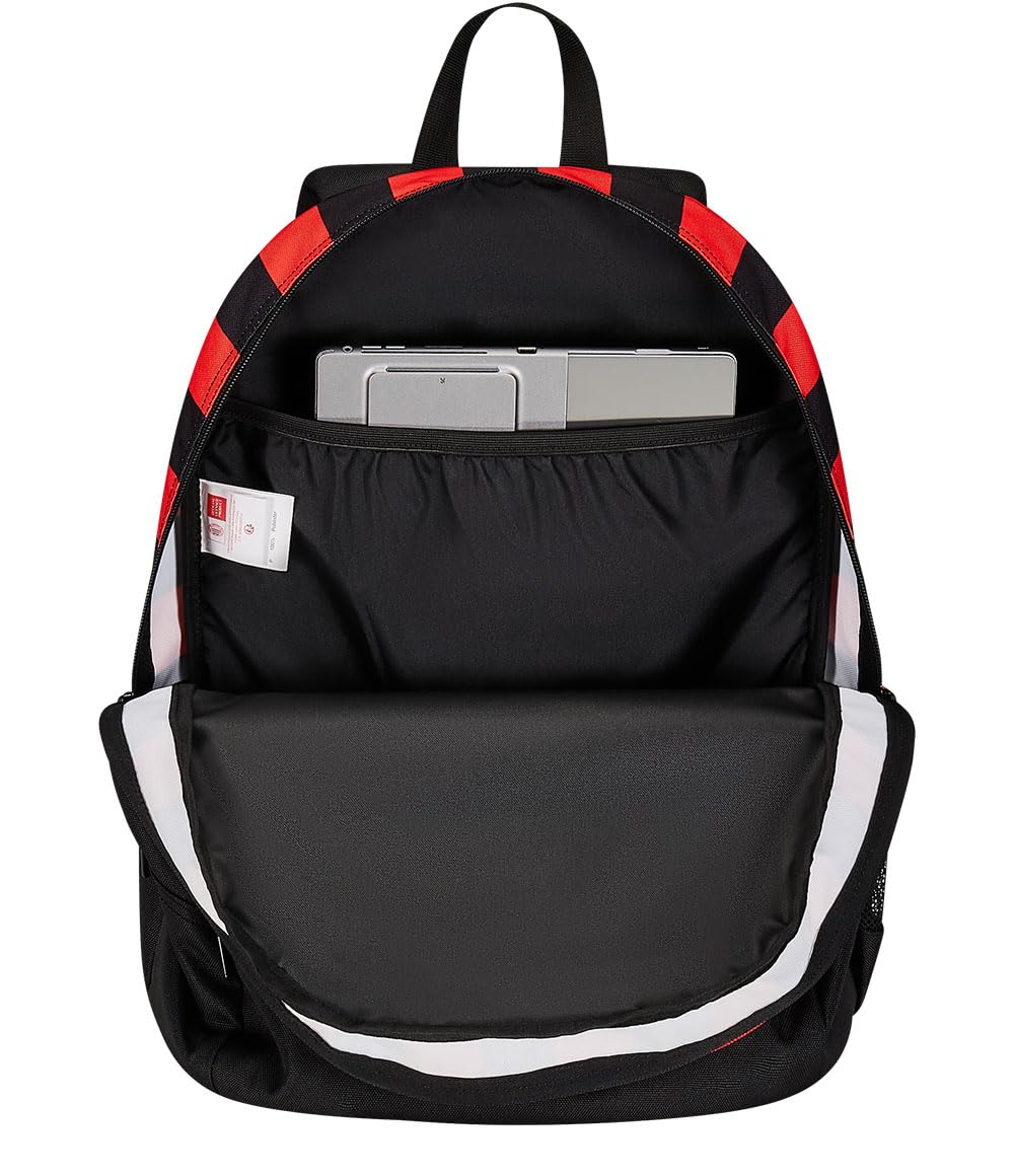 Zaino Scuola ADVANCED - A.C. MILAN Calcio - PATH OF VICTORY, Nero Rosso - Zaino Doppio Scomparto con Tasca Porta Borraccia - Zaino Scuola Bambino, Ragazzo