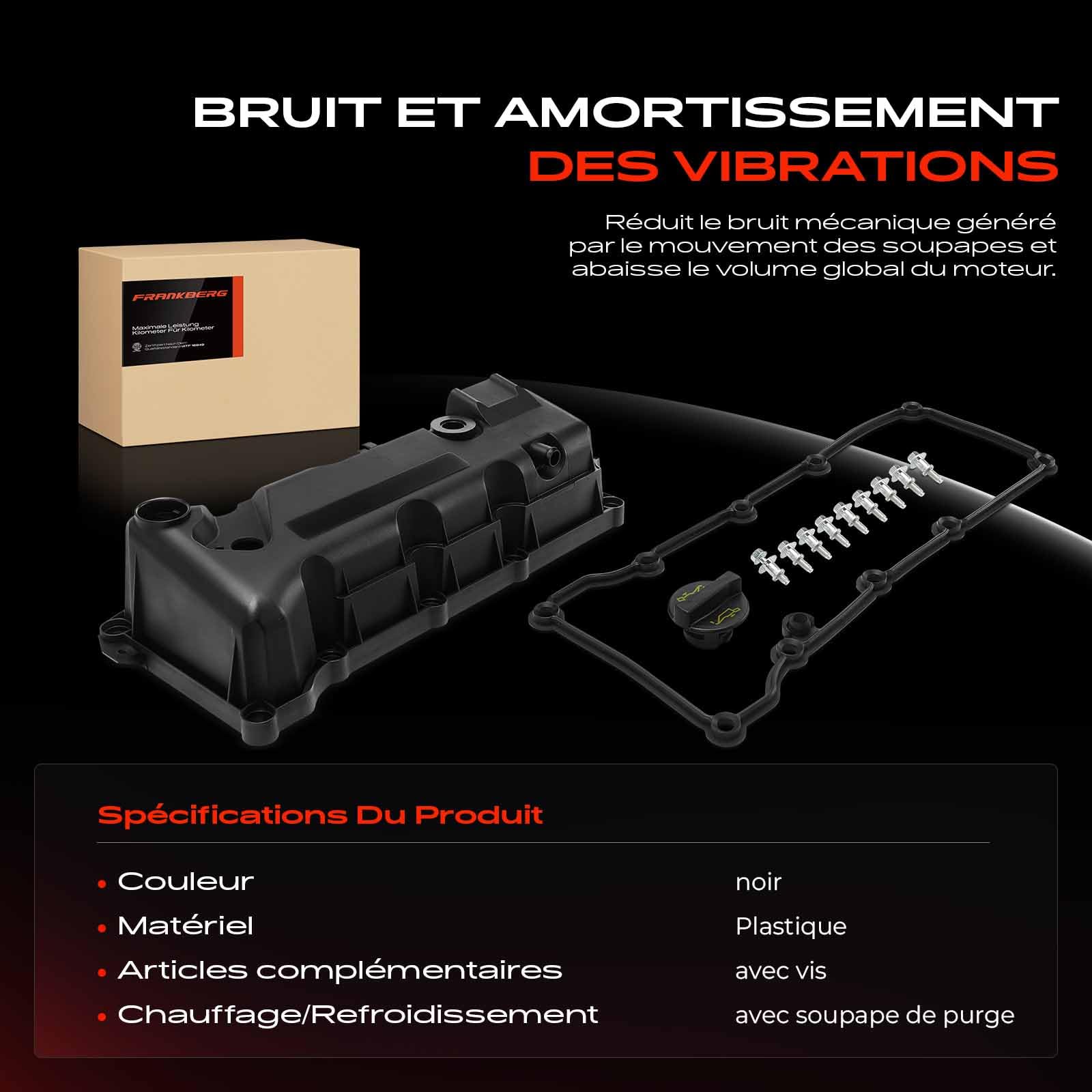 Frankberg Couvercle de culasse, cache-culbuteurs 2S6G6M293B2A | Compatible avec: Fourgonnette Fiesta V, Fiesta V JD JH, Fusion JU