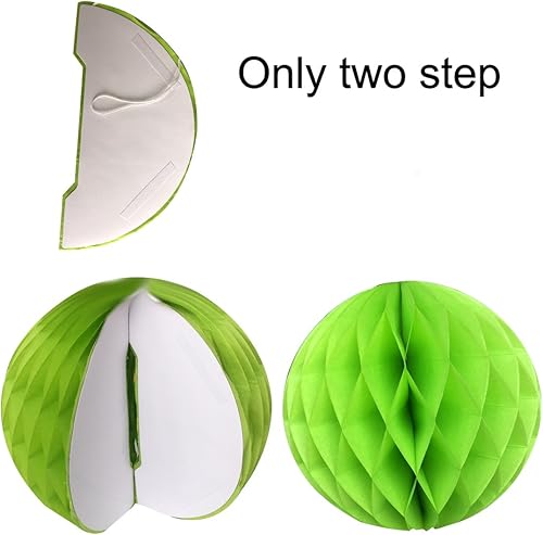 Miniatura 7 de Recosis Juego de abanicos de papel colgante, pompones de papel de seda, abanicos de flores y bolas de panal para cumpleaños, baby shower, boda,