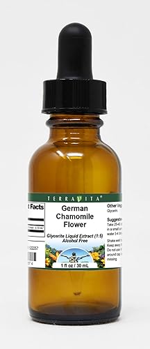 Terravita Extracto líquido de glicerita de flor de manzanilla alemana (15), sin sabor (1 oz, ZIN 522257) - Paquete de 2