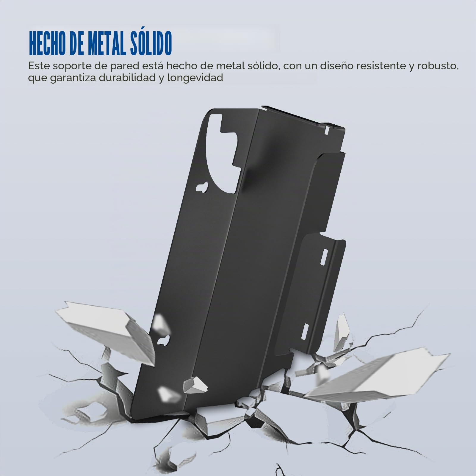 GZW-Shop Soporte de Pared Compatible con para Nintendo Switch y NS OLED, Placa de Metal Engrosado de Alta Resistencia, Metálico Accesorios Soporte Vertical con Rejillas de Ventilación