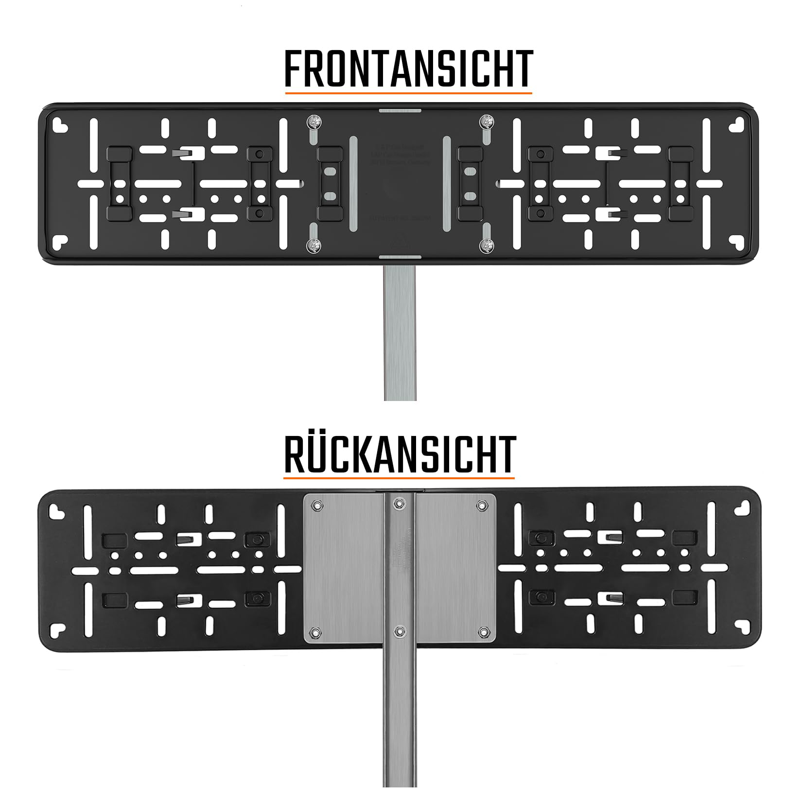 Parkplatzkennzeichen Wunschtext Parkplatzschild mit Halterung zum Einschieben Parkplatz-Kennzeichnung bis zu 17 Zeichen Kennzeichen P-Kennzeichen Schild Wunschprägung Einschlagpfosten Edelstahl