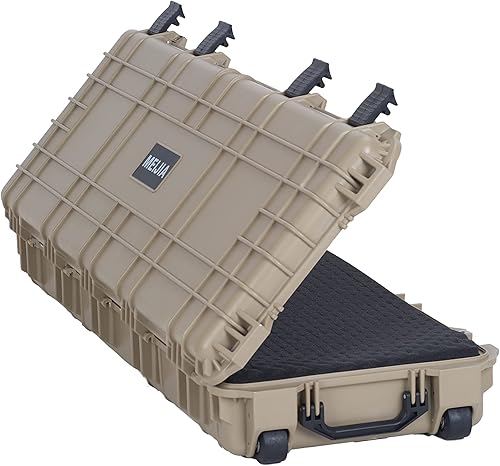 Miniatura 97 de MEIJIA Funda rígida portátil para rifle impermeable para todo tipo de clima, funda de pistola con ruedas, espuma de ajuste personalizable incluida