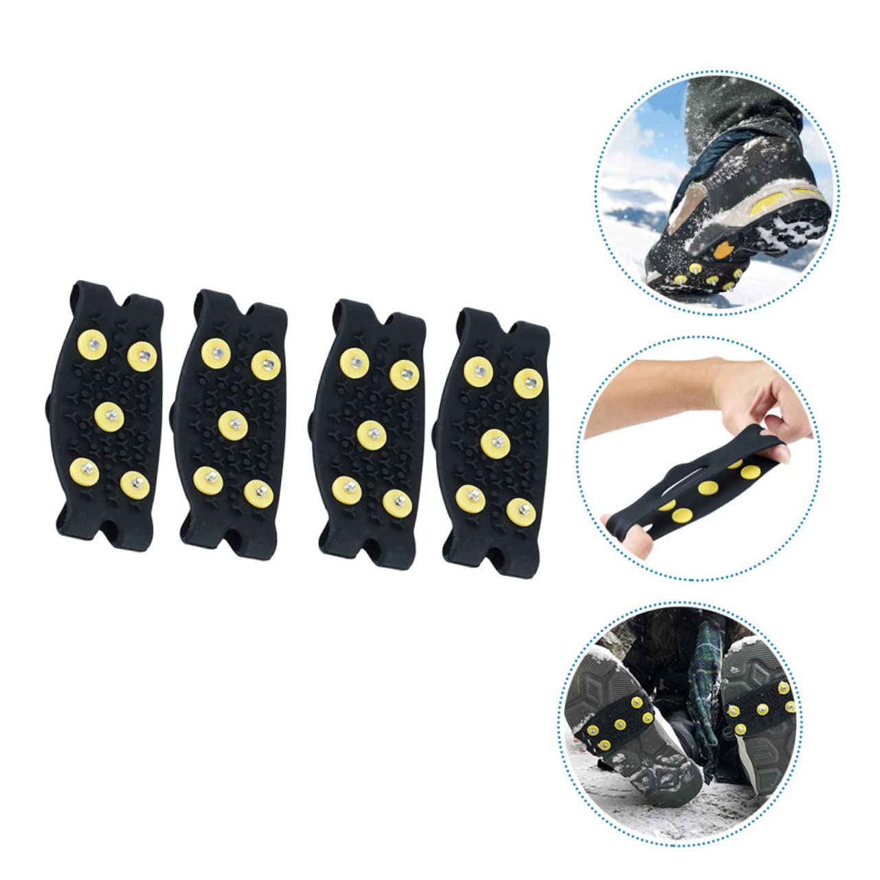 CALLARON 2paia Rampini per Scarpe e Stivali Antiscivolo Ramponi per Scarpe da Arrampicata Forniture da Esterno da Arrampicata Ramponi da Ghiaccio