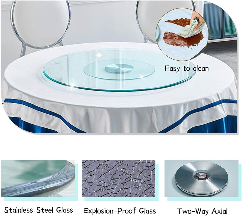C s Lazy Susan Drehteller für Esstisch und Partys, 68,6 cm drehbares Tablett, Lar-Größe, leiser und glatter Drehung, perfekt für Bankette und Unterhaltung