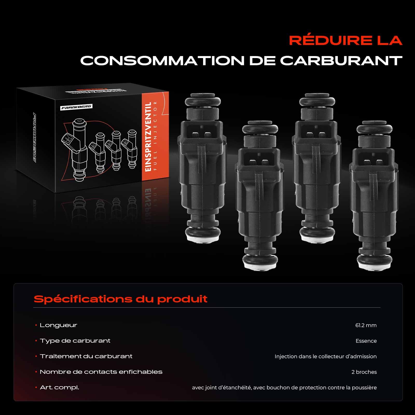 Frankberg 4 injecteurs de carburant 0280155753