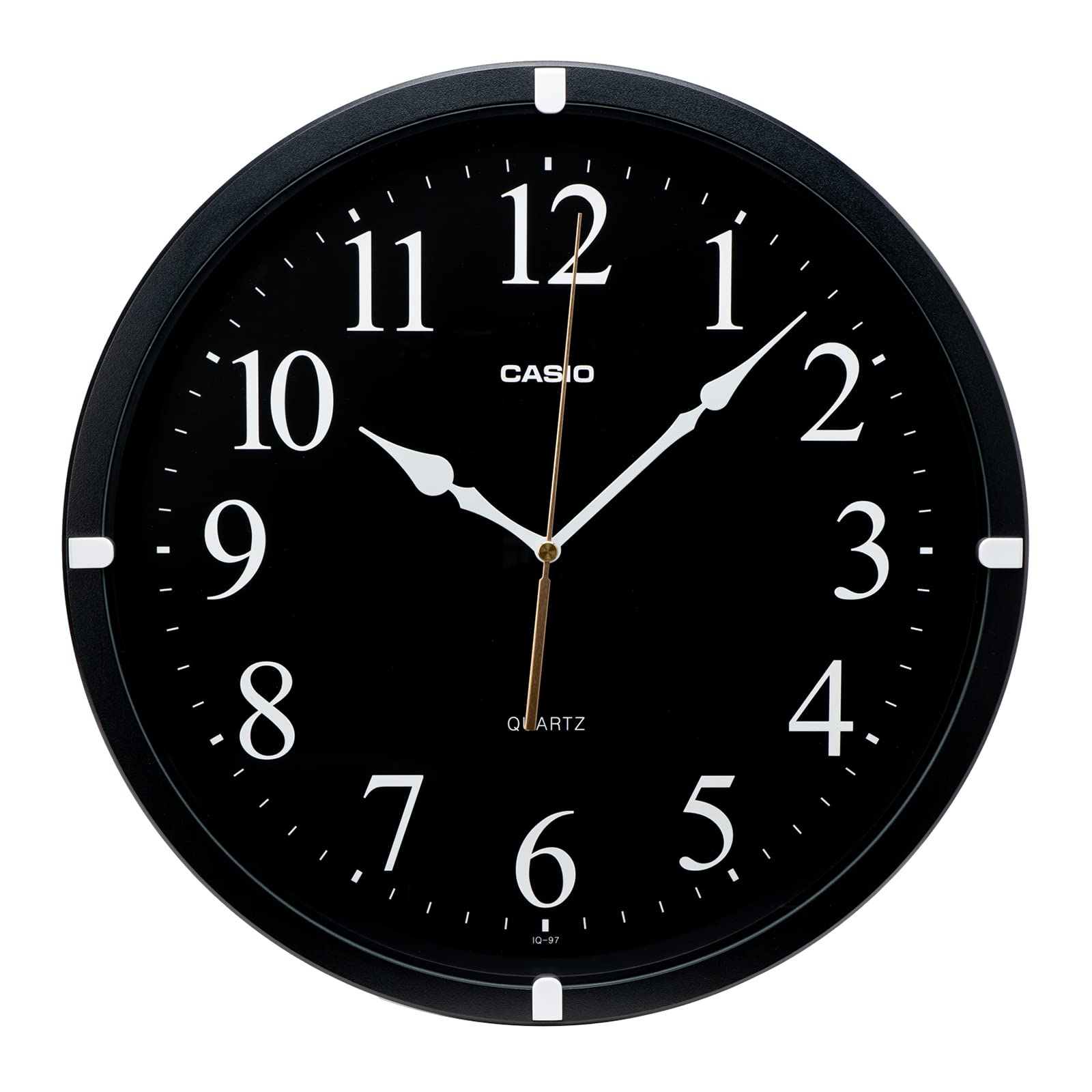 Amazon.co.jp: CASIO(カシオ) 掛け時計 壁掛け時計 ブラック 黒