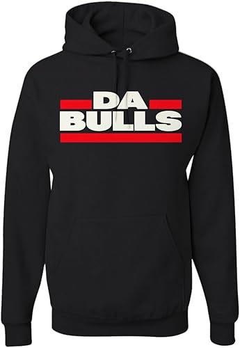 Victory Ink Da Bulls - Sudadera deportiva deportiva con capucha para hombre, Negro -