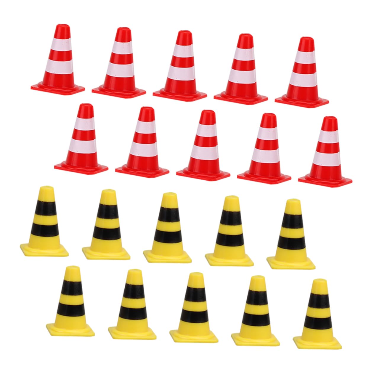 ERINGOGO 60pcs Parking Lot Road Sign Traffic Sign Cognitive Toy Simulation Barricade Mini Traffic Sign Model Traffic Scene Props Mini Roadblock Model Educational Toys Plastic Roadblock, 2.5X1.5CM