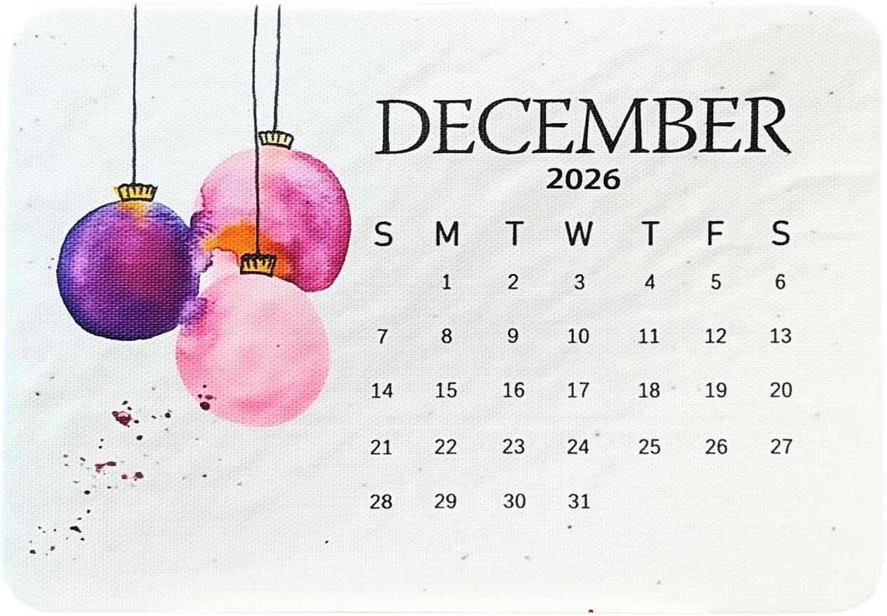Plantable Seed Calendar 2026 Eco-Friendly Biodegradable Love Seed Paper planner Desk calender January To December