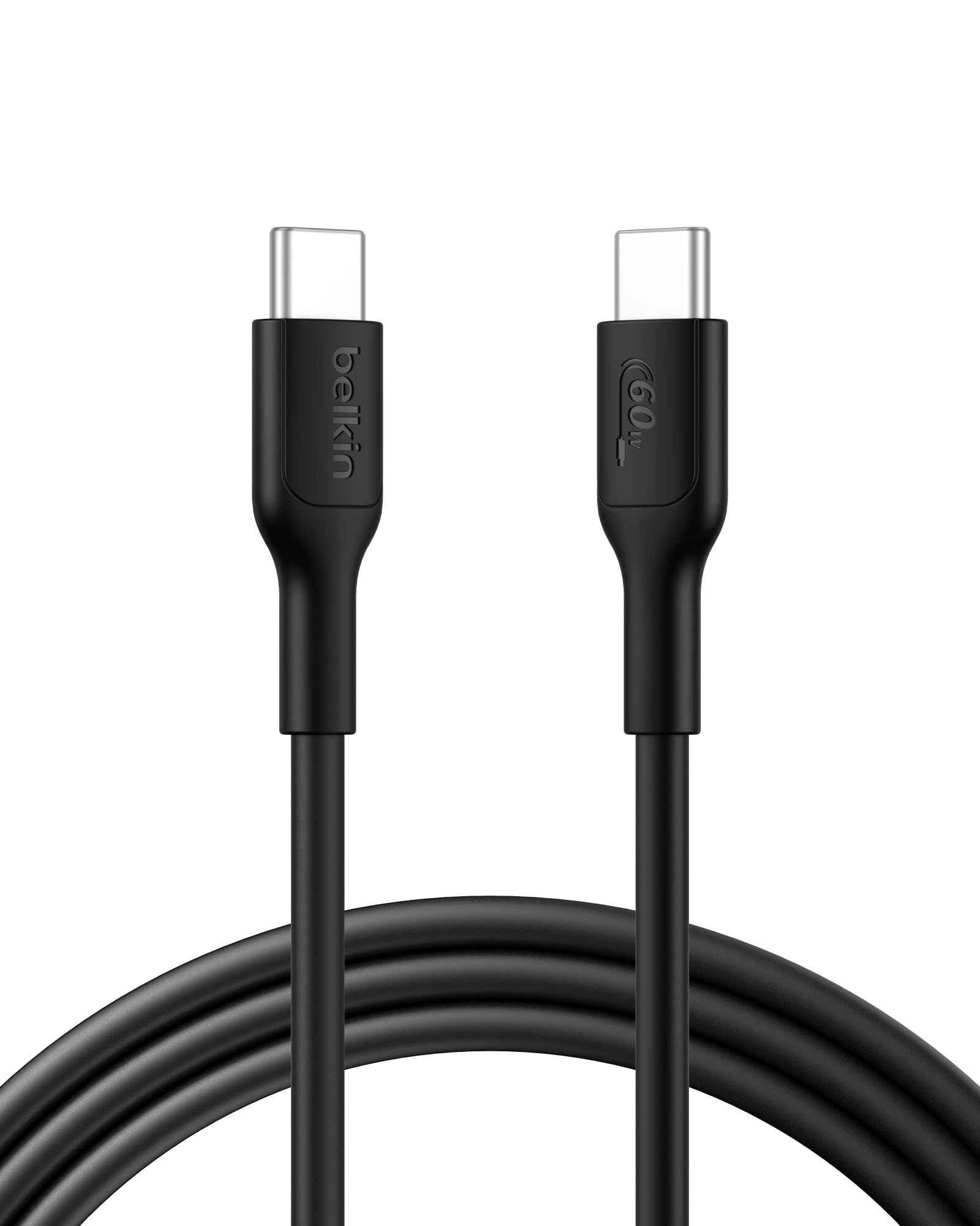 Belkin Apple Certified USB-C to USB-C Cable (2 Meter, 60W) - Soft, Flexible Fast Charging Cable, Type C Charger Cord for iPhone 17, 16, Galaxy S25, Pixel 9, MacBook, iPad Pro, & More - Black-picture-34
