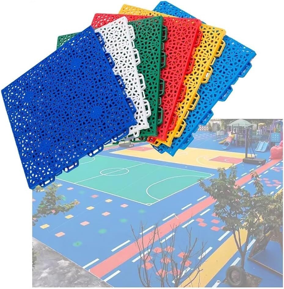Baldosas modulares entrelazadas para evitar charcos y resbalones en suelos exteriores