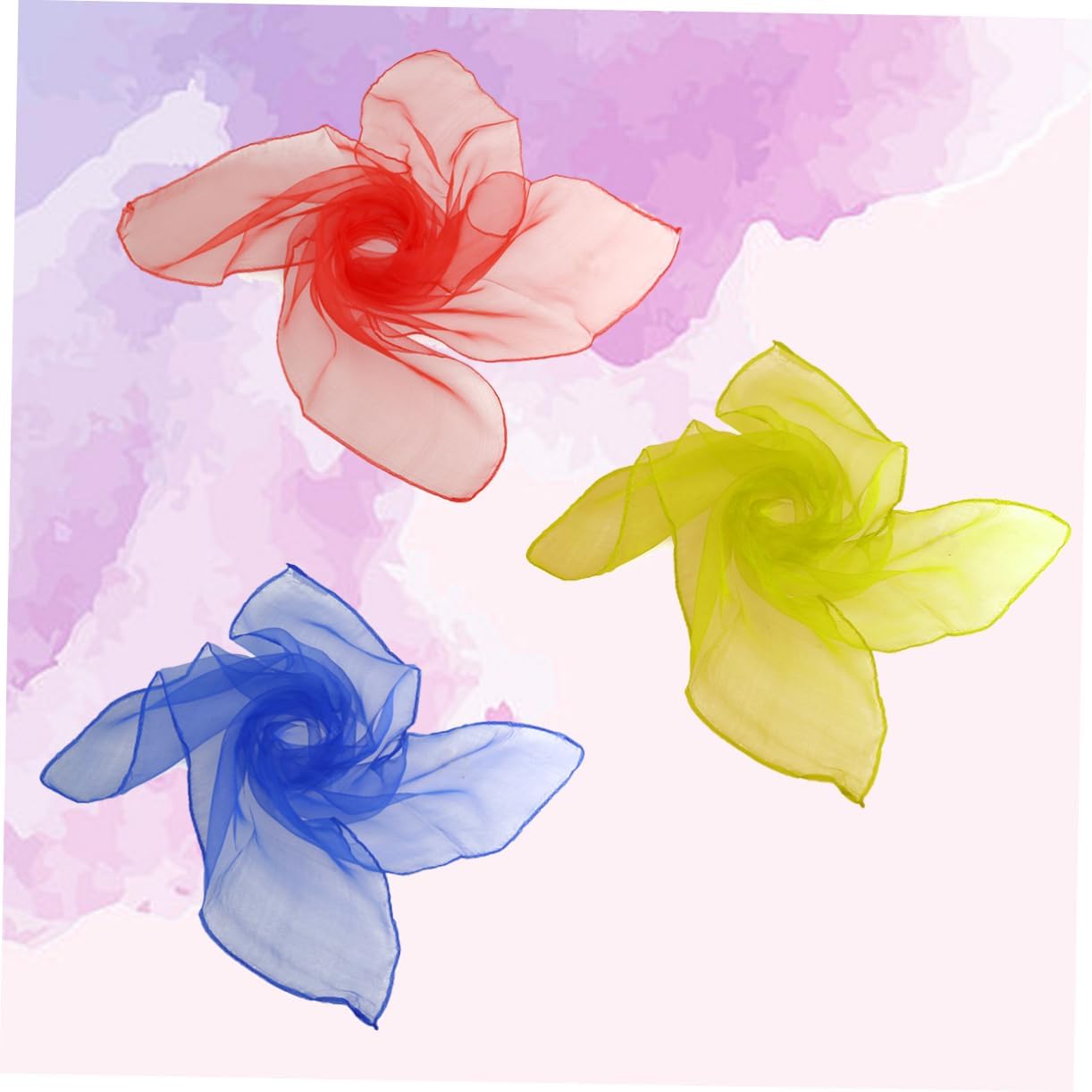 36pcs Imitated Silk Square Scarf for Boys and Girls Lightweight Scarves for Boys Girls Dance Performance Props Random Color