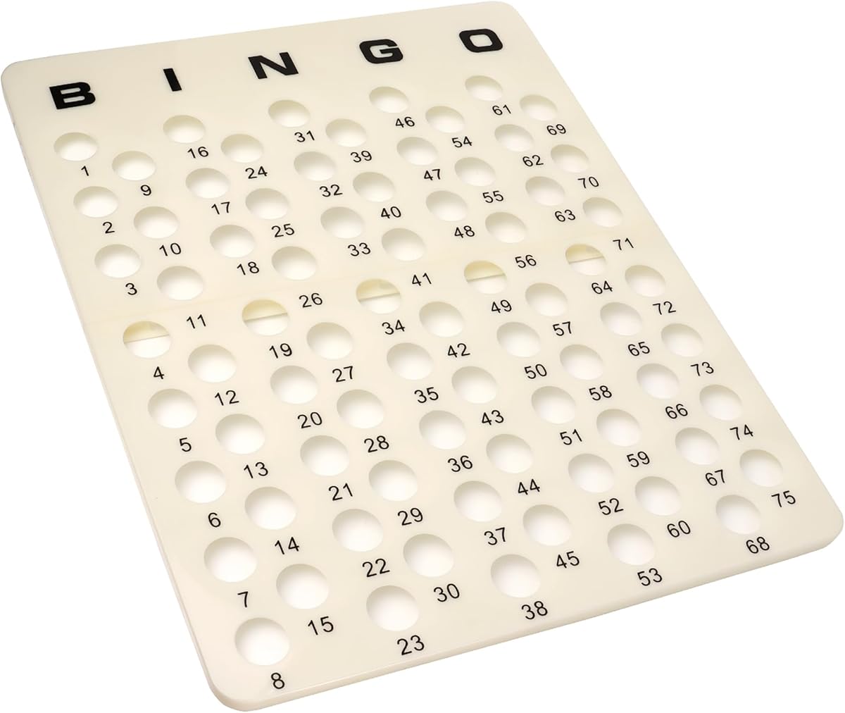 GSE Professional Bingo Master Board for 1.5" Balls, Large Calling Board | Two-Snap Design Masterboard for Bingo Game, Parties, Events, Bingo Halls, Family Game Nights and Large Groups