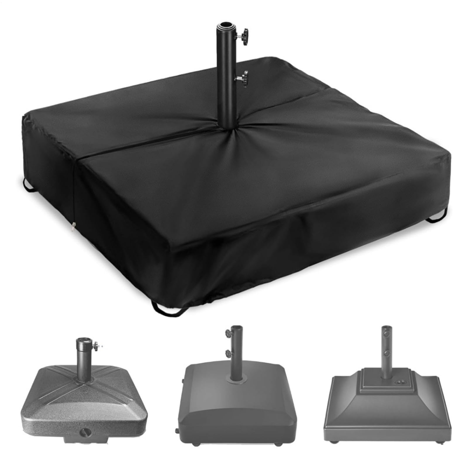 Ombrellone coperta, Ombrello Stand Protector Cloth Bag, Outdoor Sunshade Base Cover, Ombrellone Protezione per Backyard, Pool Deck, Beach, Garden, Yard, Patio, 42.13x42.13x5.12 Inches