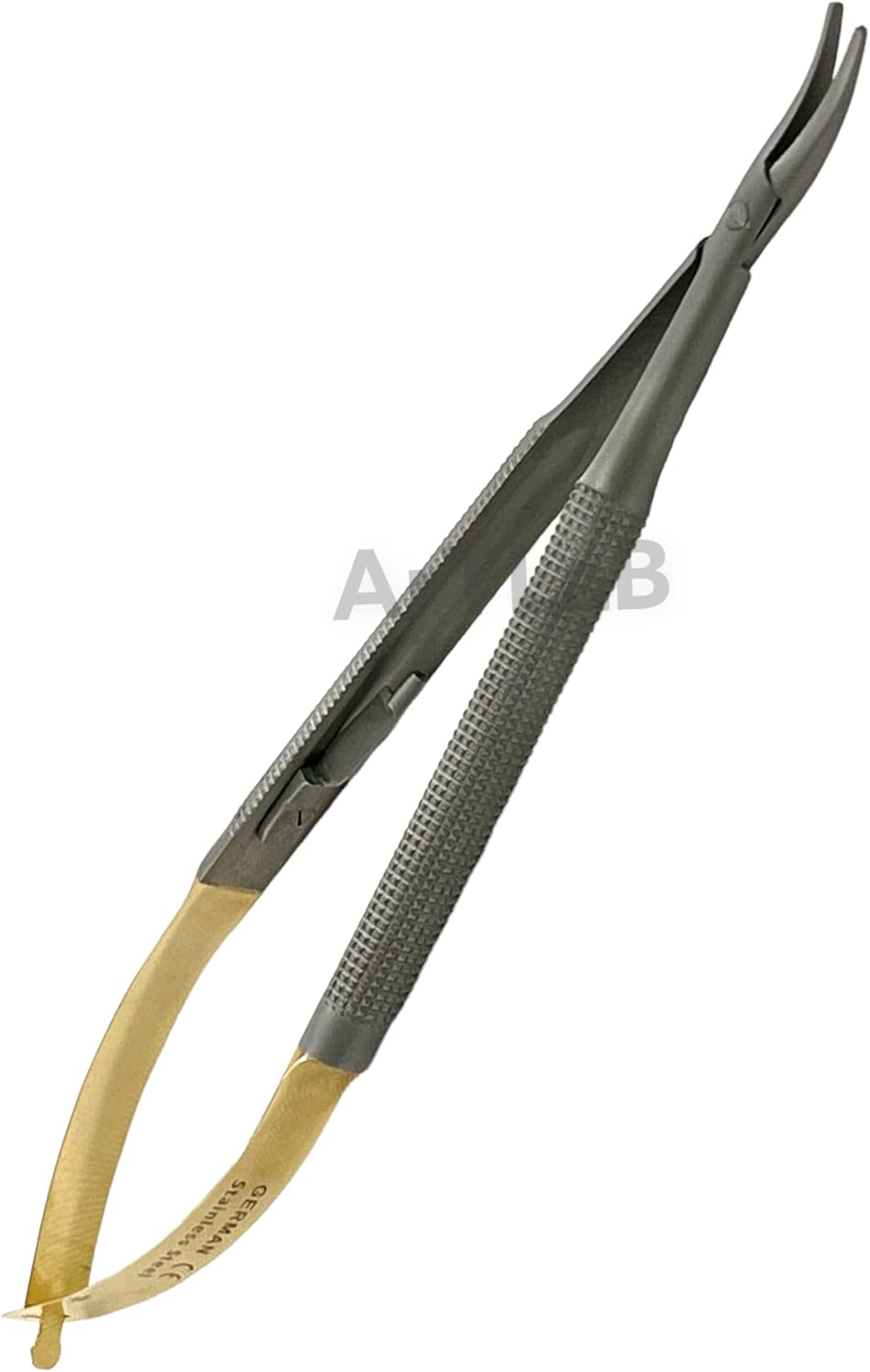 GERMAN STAINLESS TC SET OF 3 Castroviejo Micro Scissors Needle Holder CURVED Plus Forceps Dental EYE GERMAN