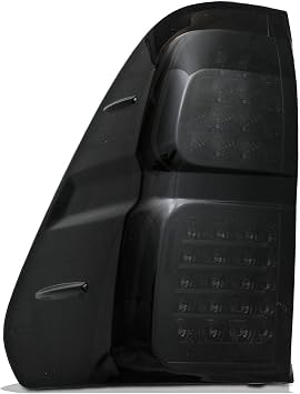 Predator4x4 Dynamic Rear LED Smoked Black Tail lights Compatible with Toyota Hilux MK8 Revo 2015-2019 Tinted Dark Taillight Assembly Pair Replacement Kit Set