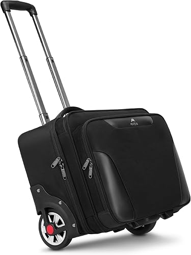 Miniatura 7 de MATEIN Bolsa de mensajero para hombre, maletín ligero para laptop de 17.3 pulgadas, bolsa para laptop con ruedas, maletín grande para hombre con