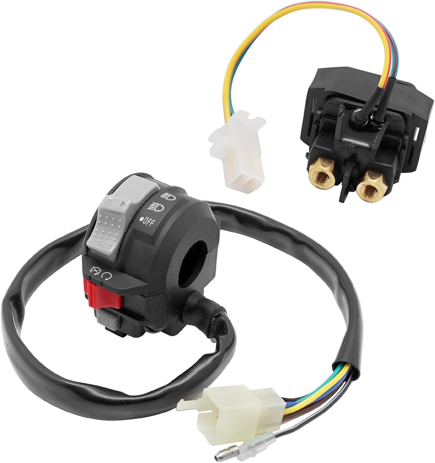M MATI Start Stop Switch & Starter Solenoid Relay for Wolverine 350 1996-2001 Big Bear 350 Kodiak 400 Grizzly 600 1996-1998 4GB-83973-09-00 4GB-83973-01-00 4KB-81940-01-00