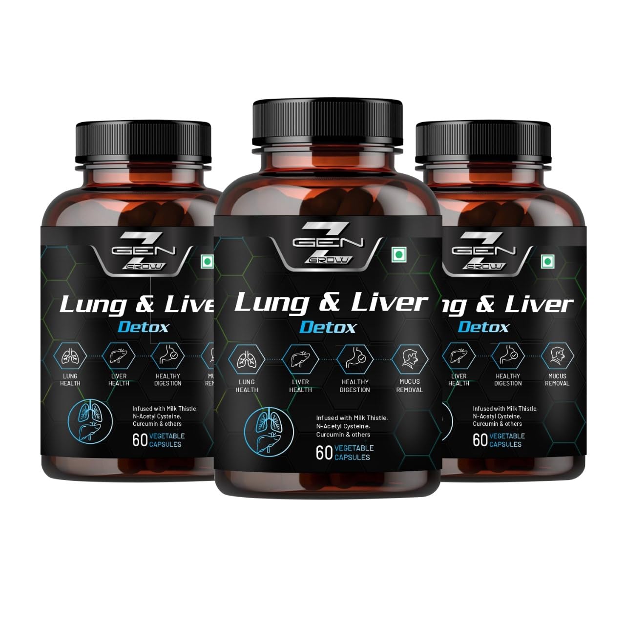 Lung and Liver Detox Supplement with Milk Thistle Extract 800mg (30:1) N-Acetyl Cysteine| Support Fatty Lung and Liver and helps Detoxification & Digestion|180 Vegetable Capsule-image-25