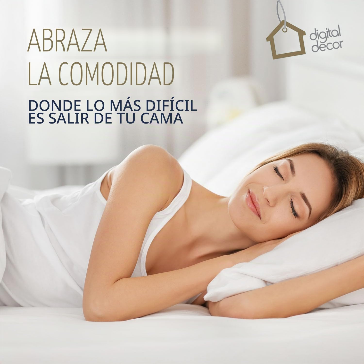 Digital Decor Juego de 2 Almohadas con Funda 100% de algodón y Relleno de Microfibra Hueca con Tacto de plumón, como Las utilizadas en hoteles. Fabricadas en Estados Unidos. 3 Niveles de firmeza